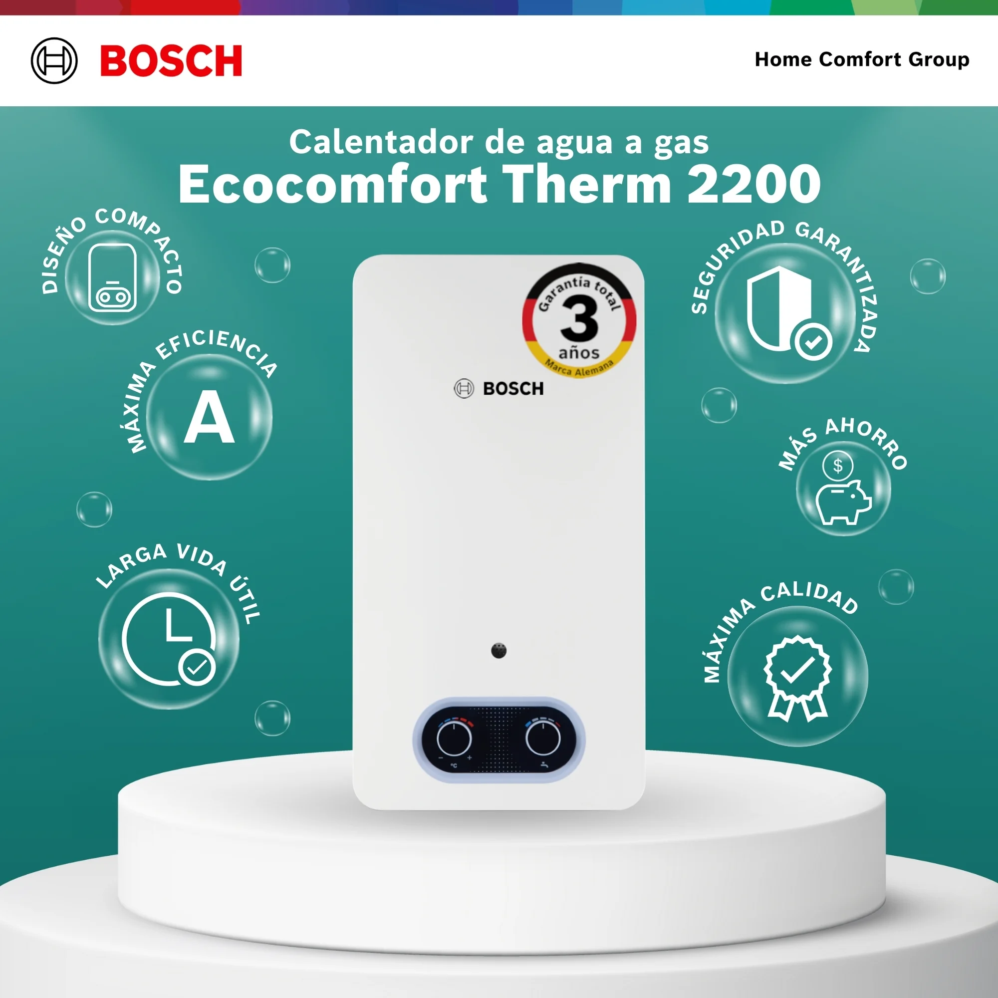 Calentador Bosch Therm encendido