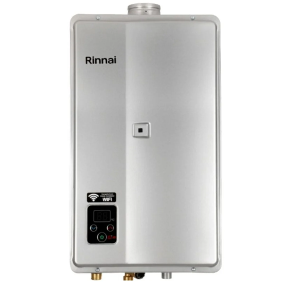 Calentador a gas Rinnai gris