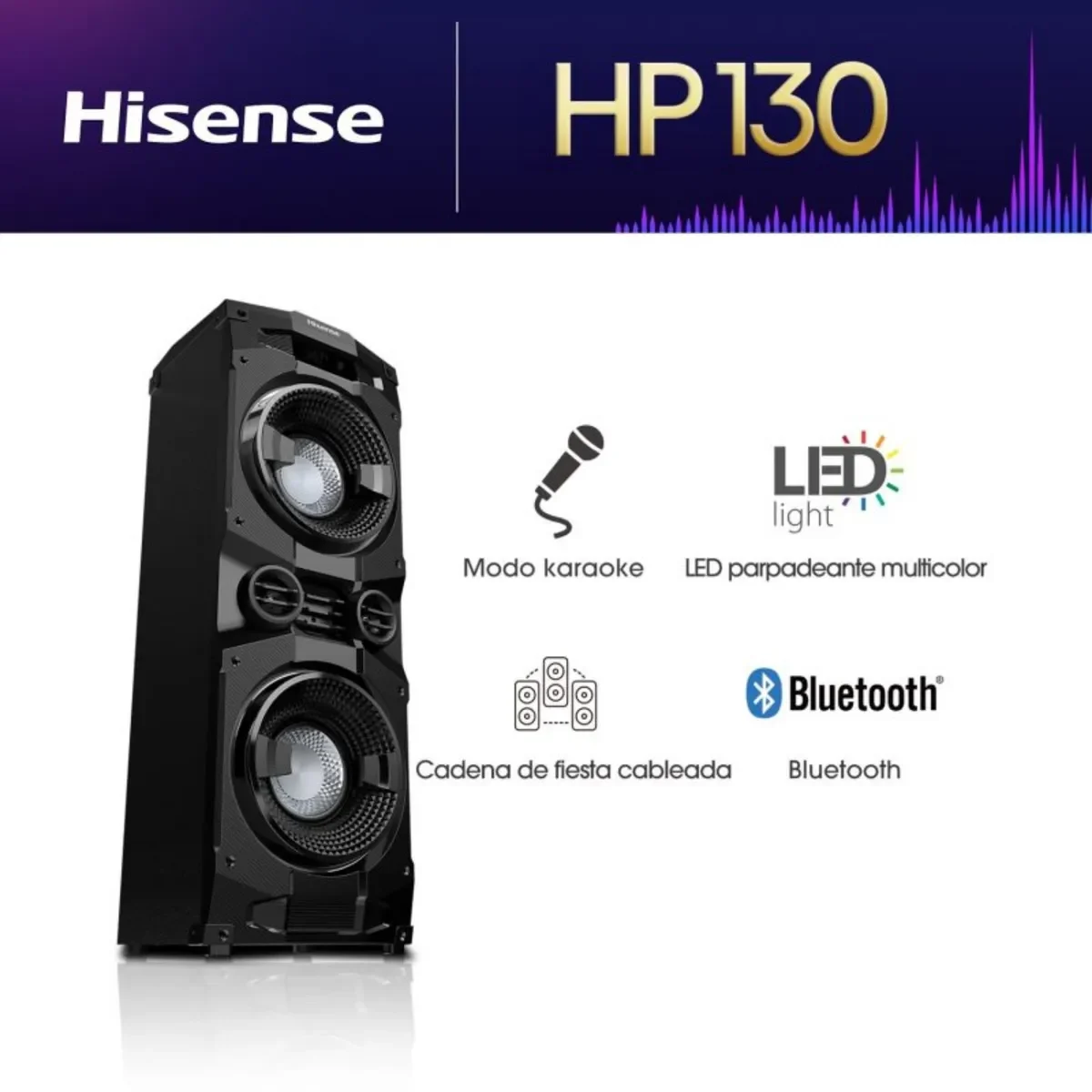 Torre de Sonido Hisense HP130 400W Negro