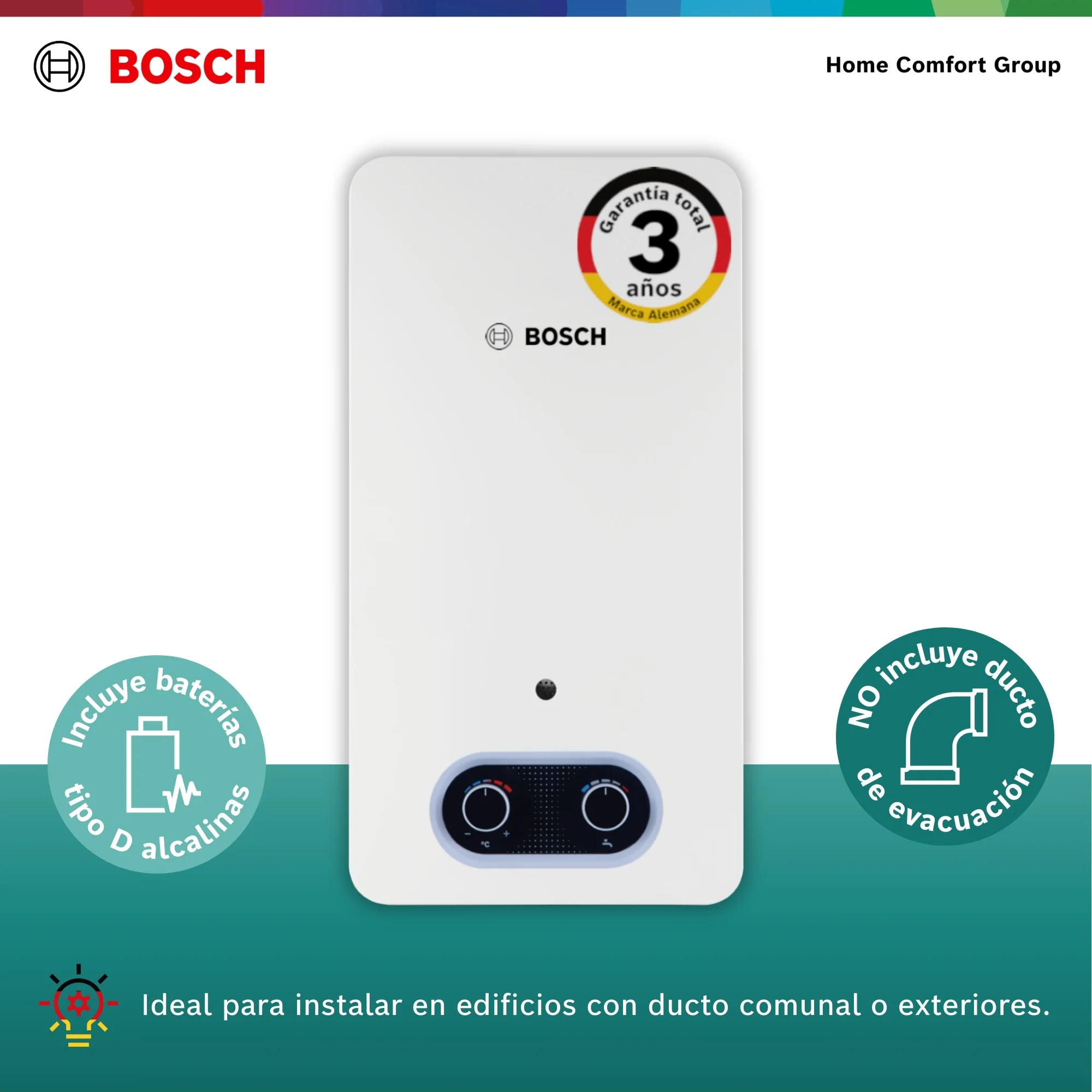 Uso recomendado calentador Bosch Therm
