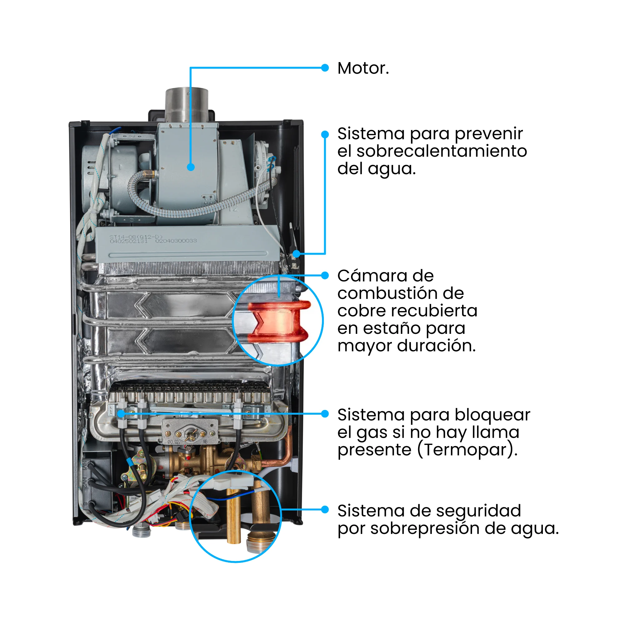 Calentador Challenger negro detalle panel