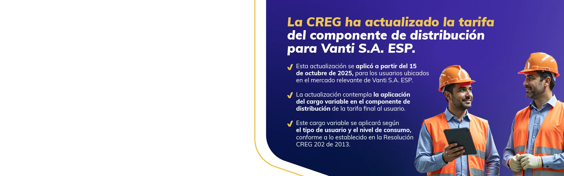 BANNER: CREG: Resolución No. 502 152 de 2025