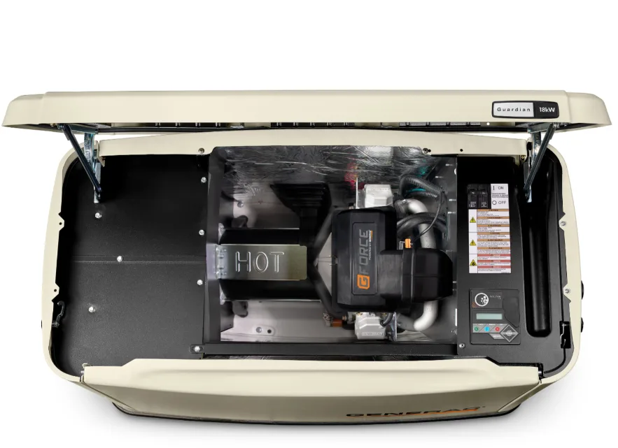 Planta eléctrica estacionaria de uso residencial a gas de 18 kW + transferencia