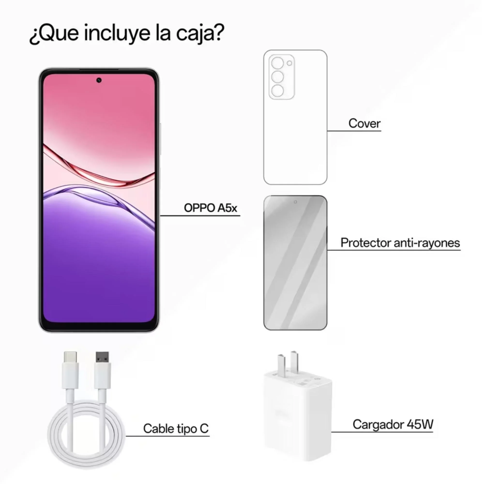 Celular OPPO A5X 128GB 4G Blanco