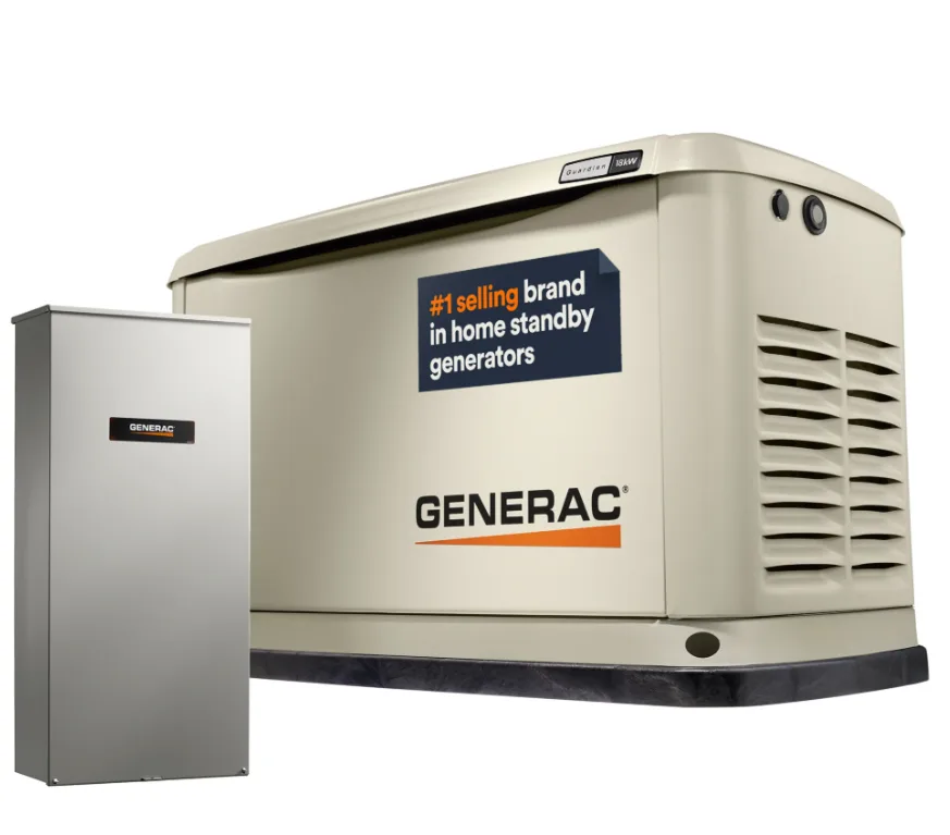 Planta eléctrica estacionaria de uso residencial a gas de 18 kW + transferencia