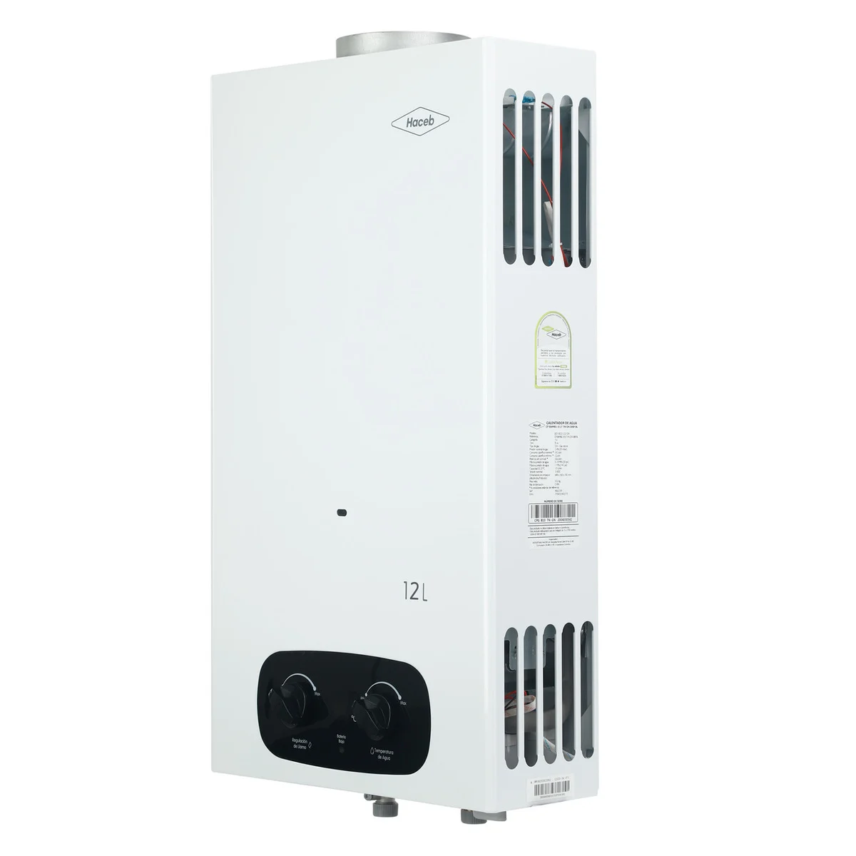 calentador tiro natural