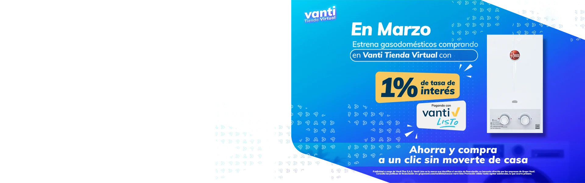 Banner: Gasodomesticos tienda virtual mar