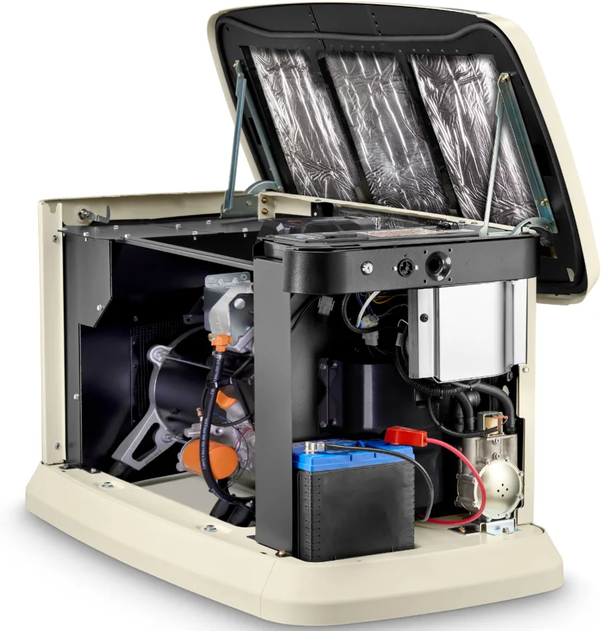 Planta eléctrica estacionaria de uso residencial a gas de 18 kW + transferencia