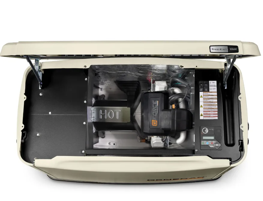 Planta eléctrica estacionaria de uso residencial a gas de 10 kW + transferencia