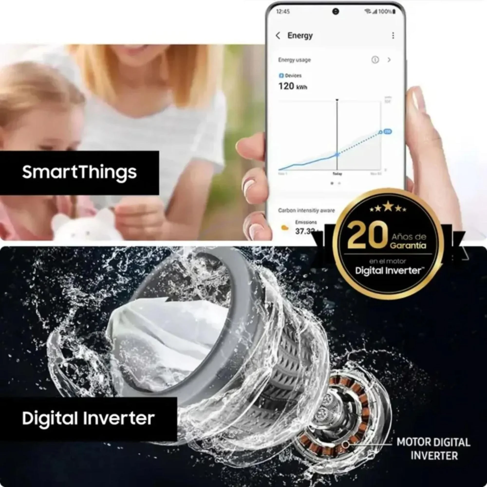 Lavadora Samsung Carga Superior 23 kg (51 lb