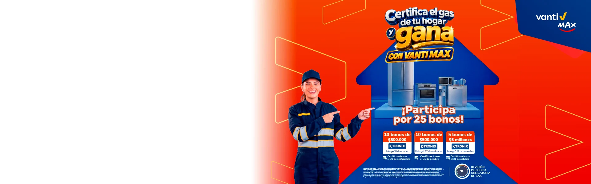 ¡Certifica el gas de tu hogar y gana con Vanti Max!