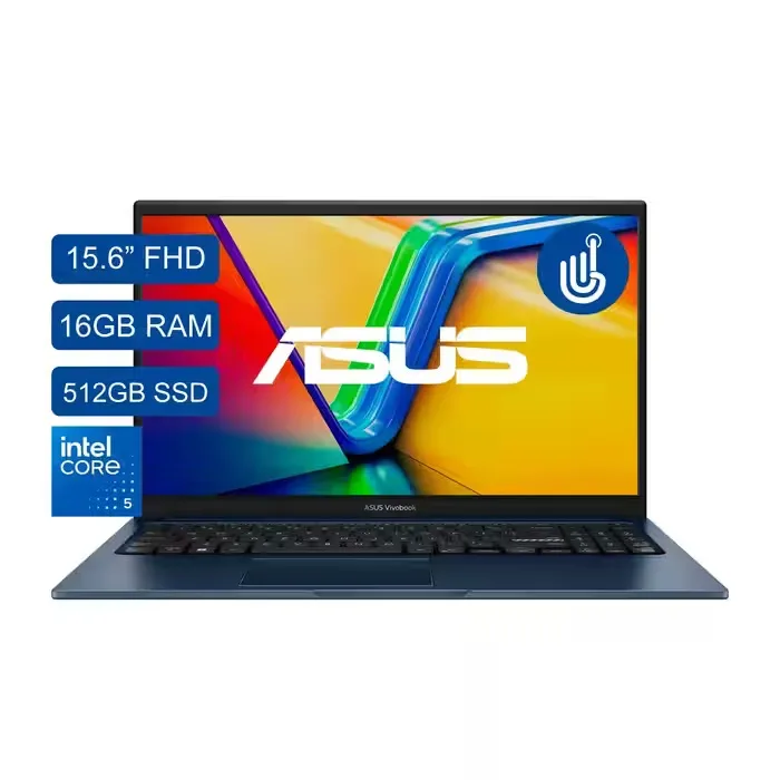 Computador Portatil ASUS Vivobook 15.6 Pulgadas Tactil Intel Core 5 RAM 16GB Disco SSD 512 GB X1504VA Azul