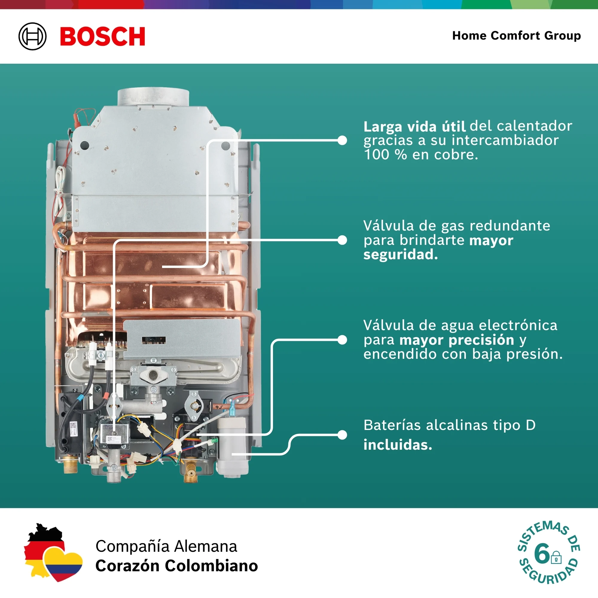 Interior calentador Bosch 5 litros