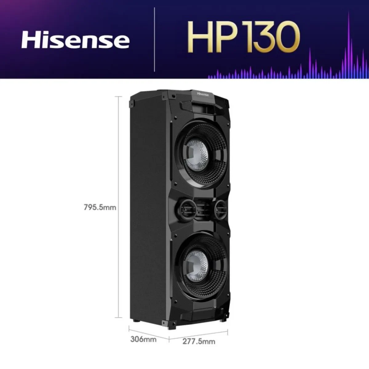 Torre de Sonido Hisense HP130 400W Negro