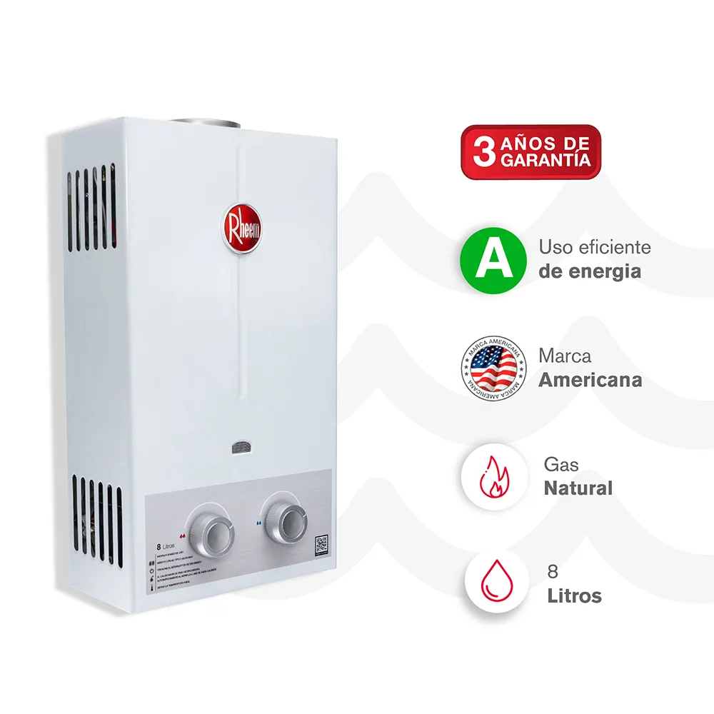 calentador tiro natural