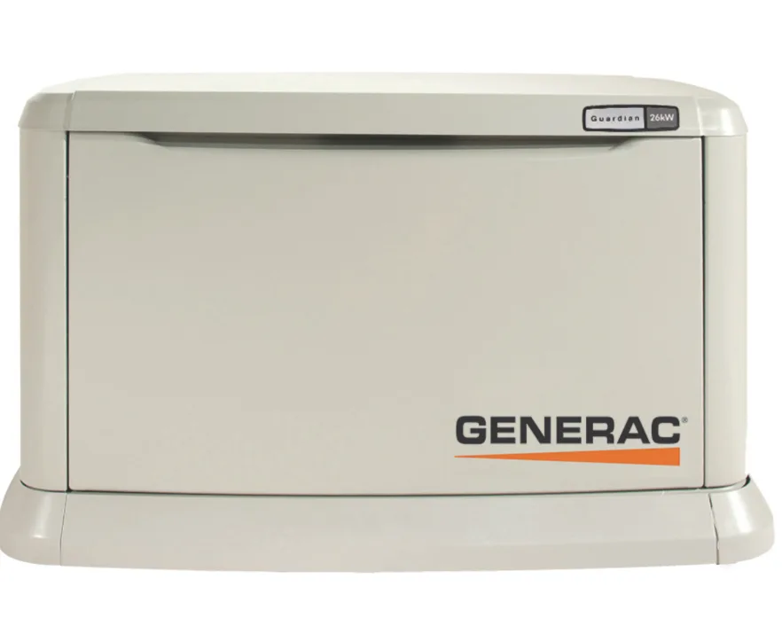 Planta eléctrica estacionaria de uso residencial a gas de 26 kw + transferencia