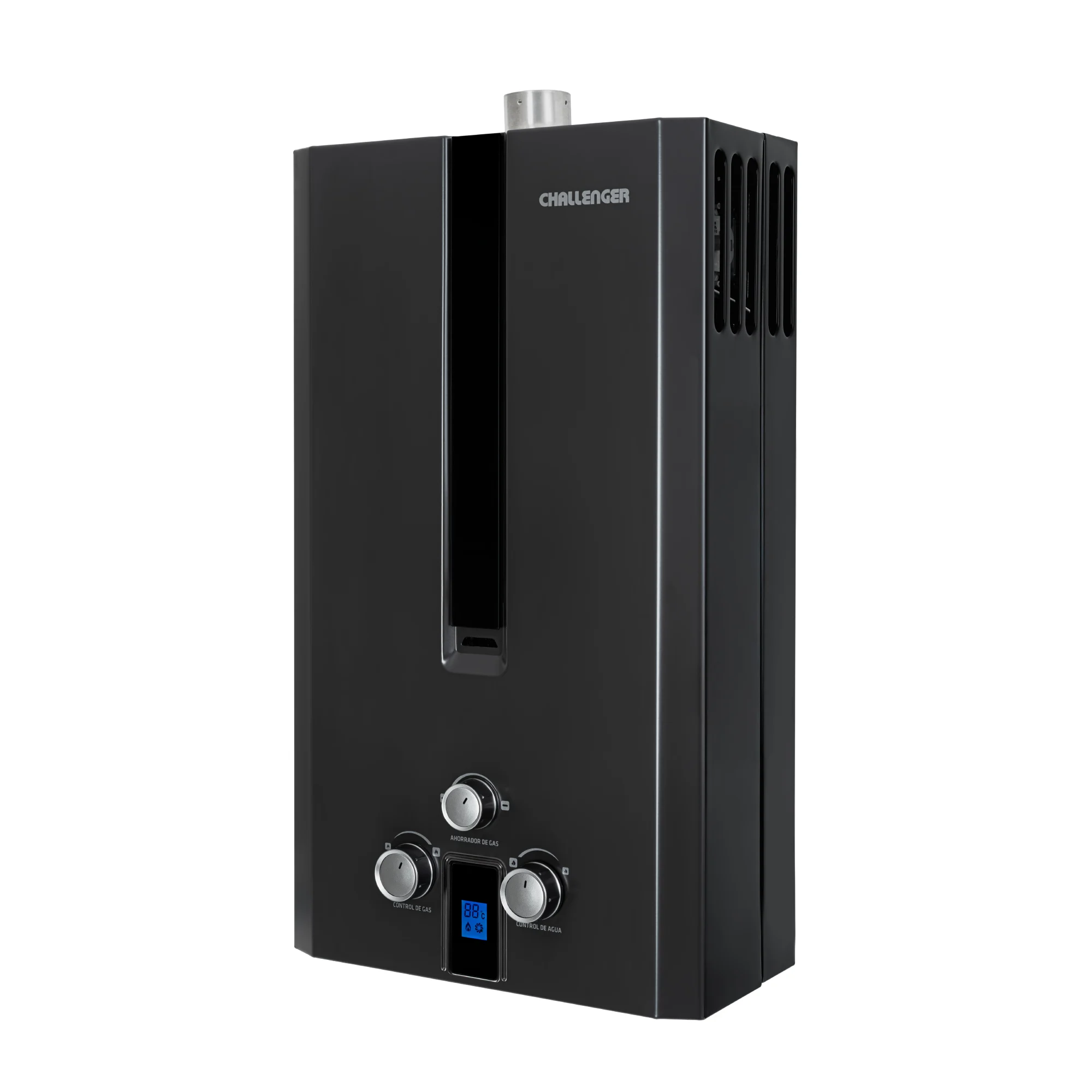 Calentador Challenger negro instalación