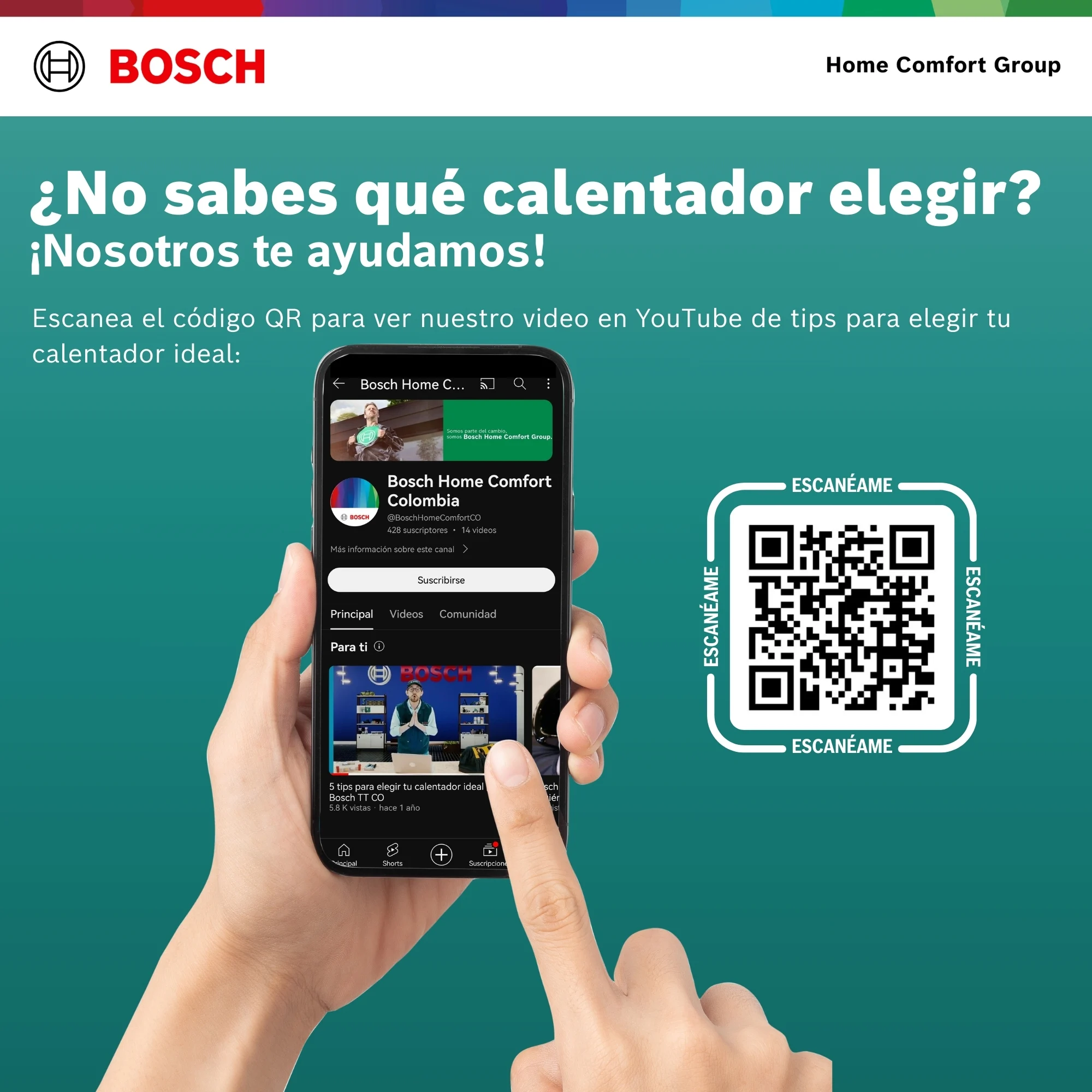 Calentador Bosch 5 litros demostración video