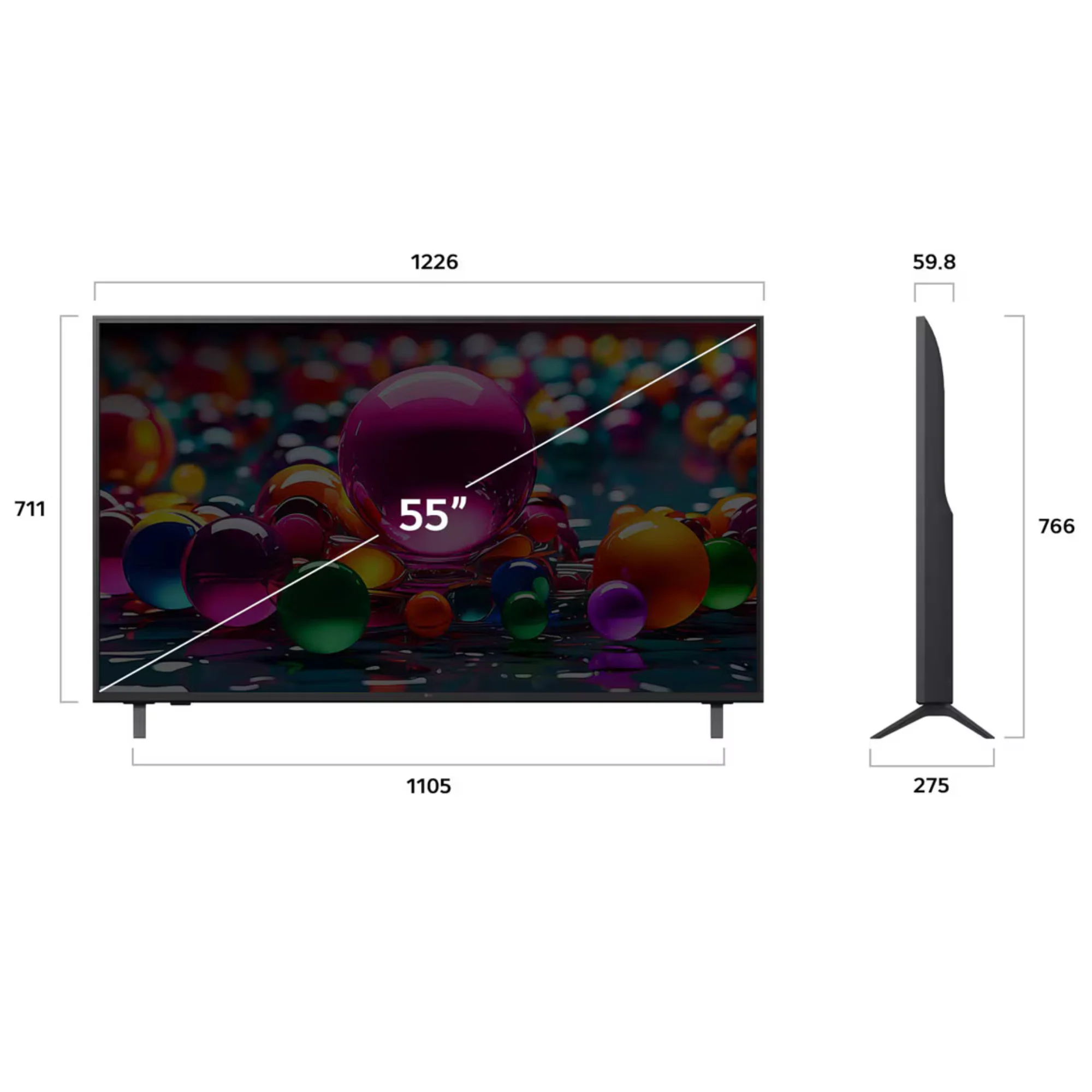 Televisor LG 55 Pulgadas 4K UHD Smart TV UA75