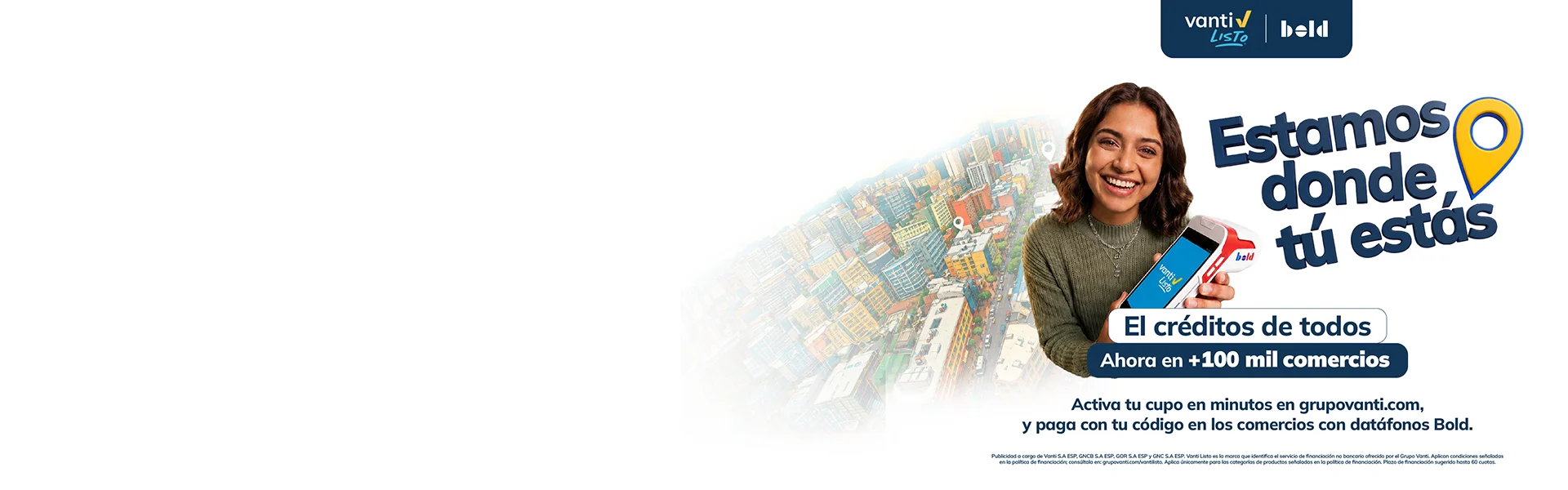 Estamos donde tu estás banner imge