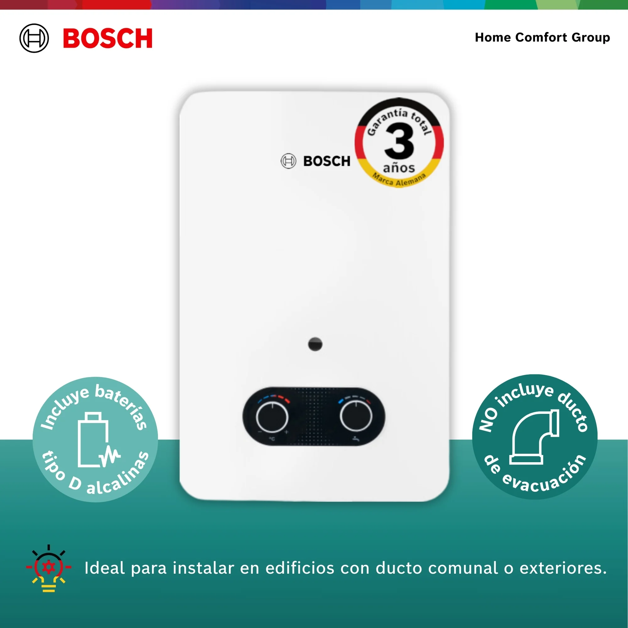 Calentador Bosch 5 litros uso recomendado