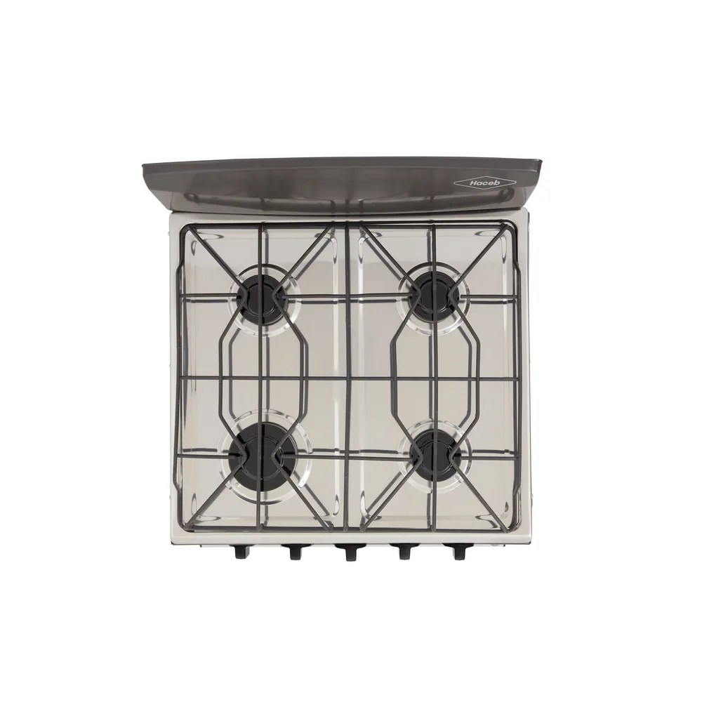 Vista superior estufa de piso 4 puestos 