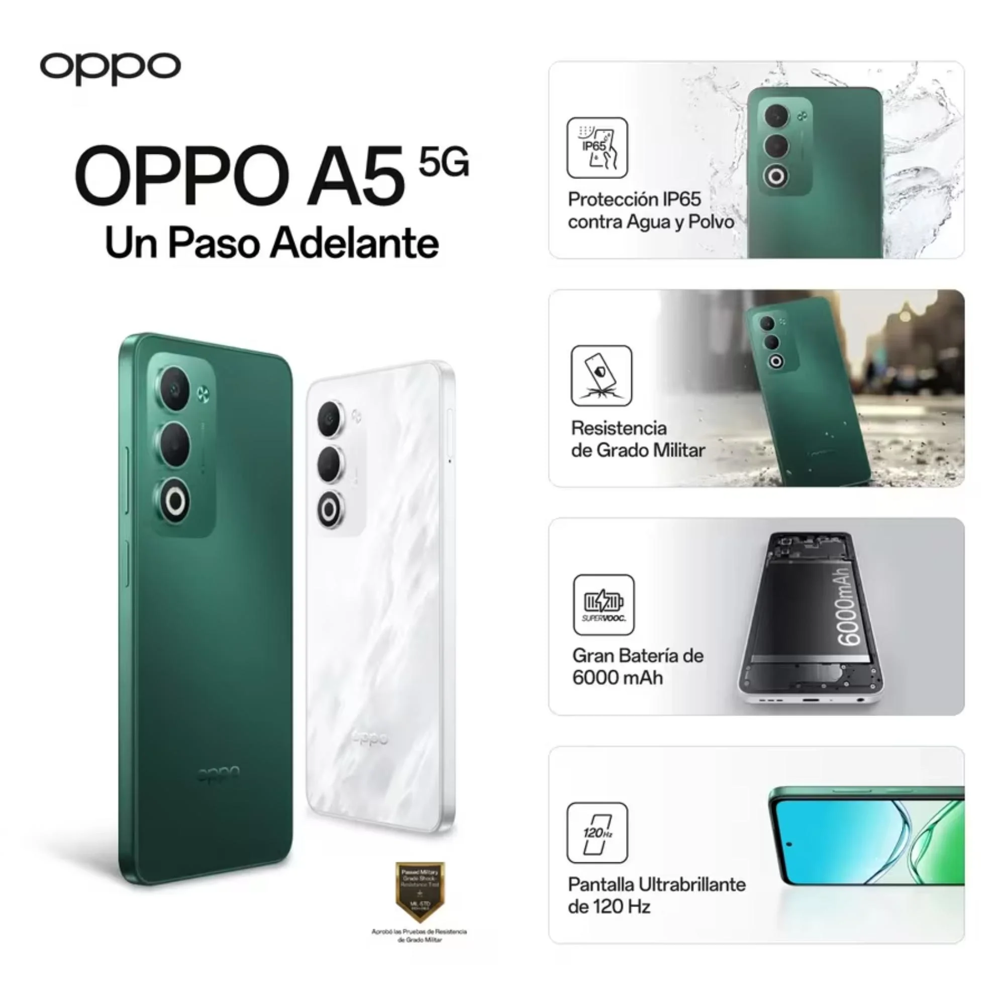 Celular OPPO A5 256GB 5G Verde