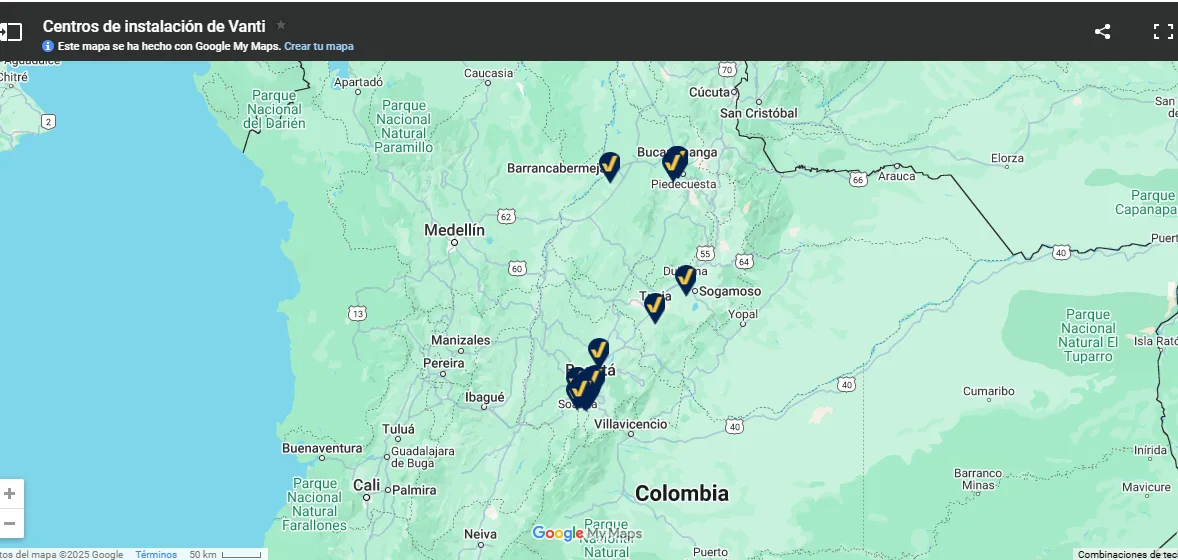 CTA: Red de centros de instalación aliados Vanti