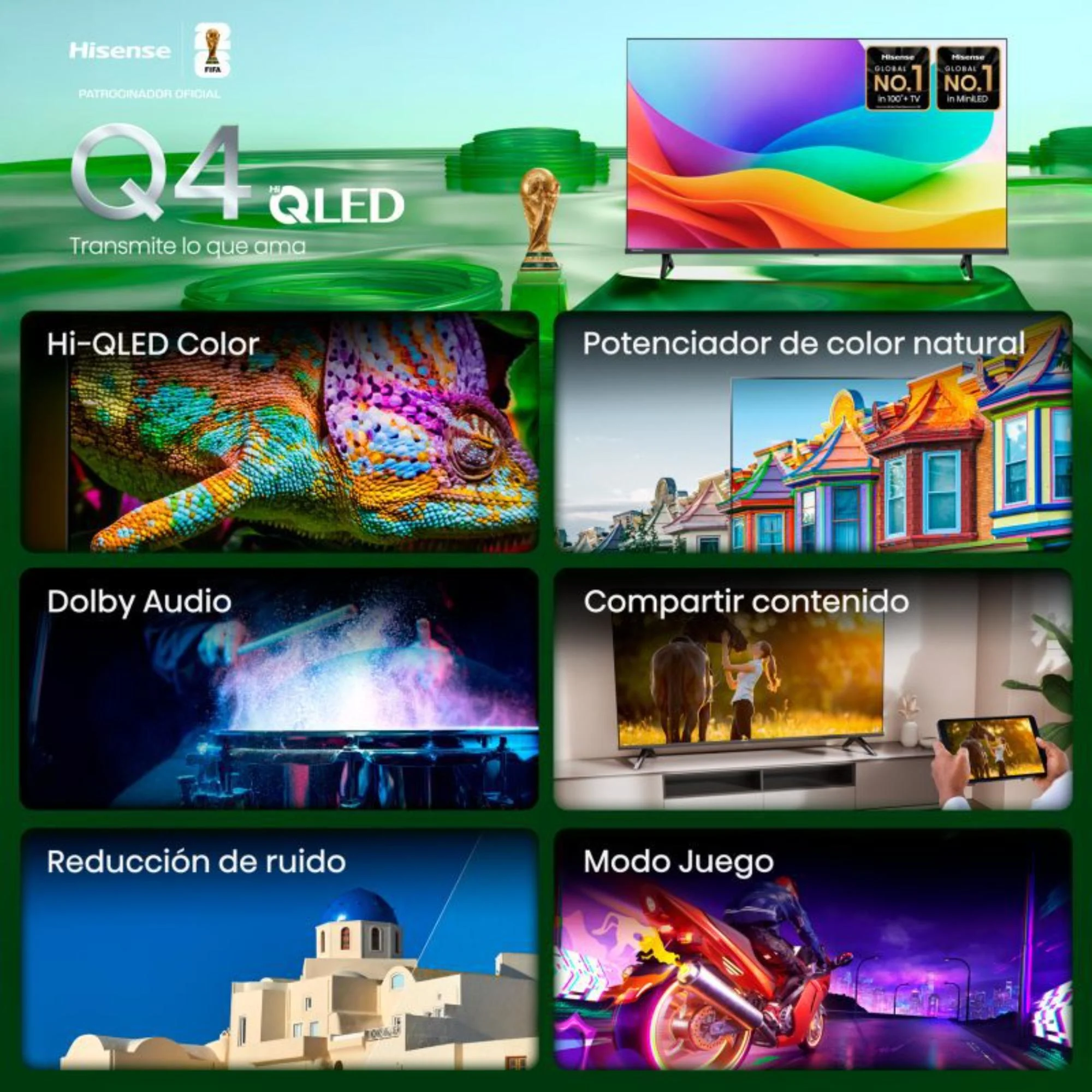 Televisor 43 Pulgadas Hisense Smart TV FHD 43Q4SV QLED