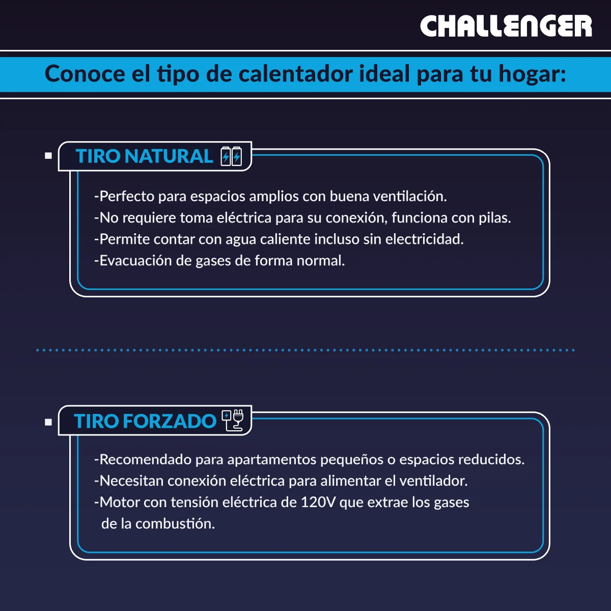 Tipos de calentadores de agua