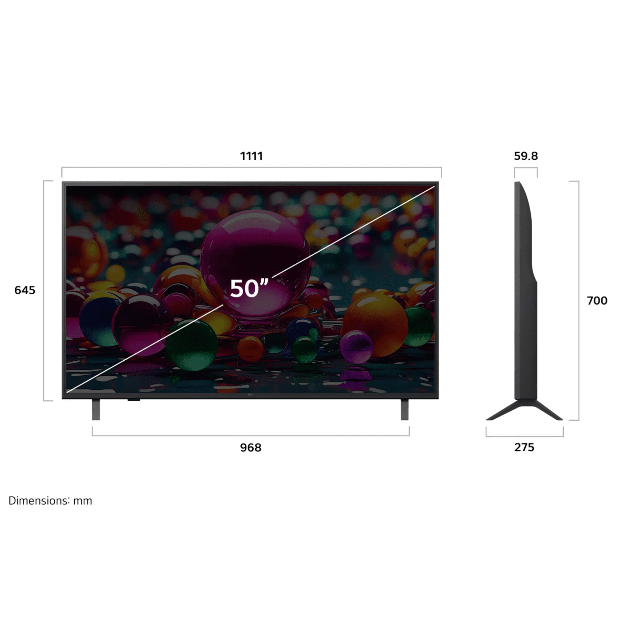 Televisor LG 50 Pulgadas 4K UHD Smart TV UA75