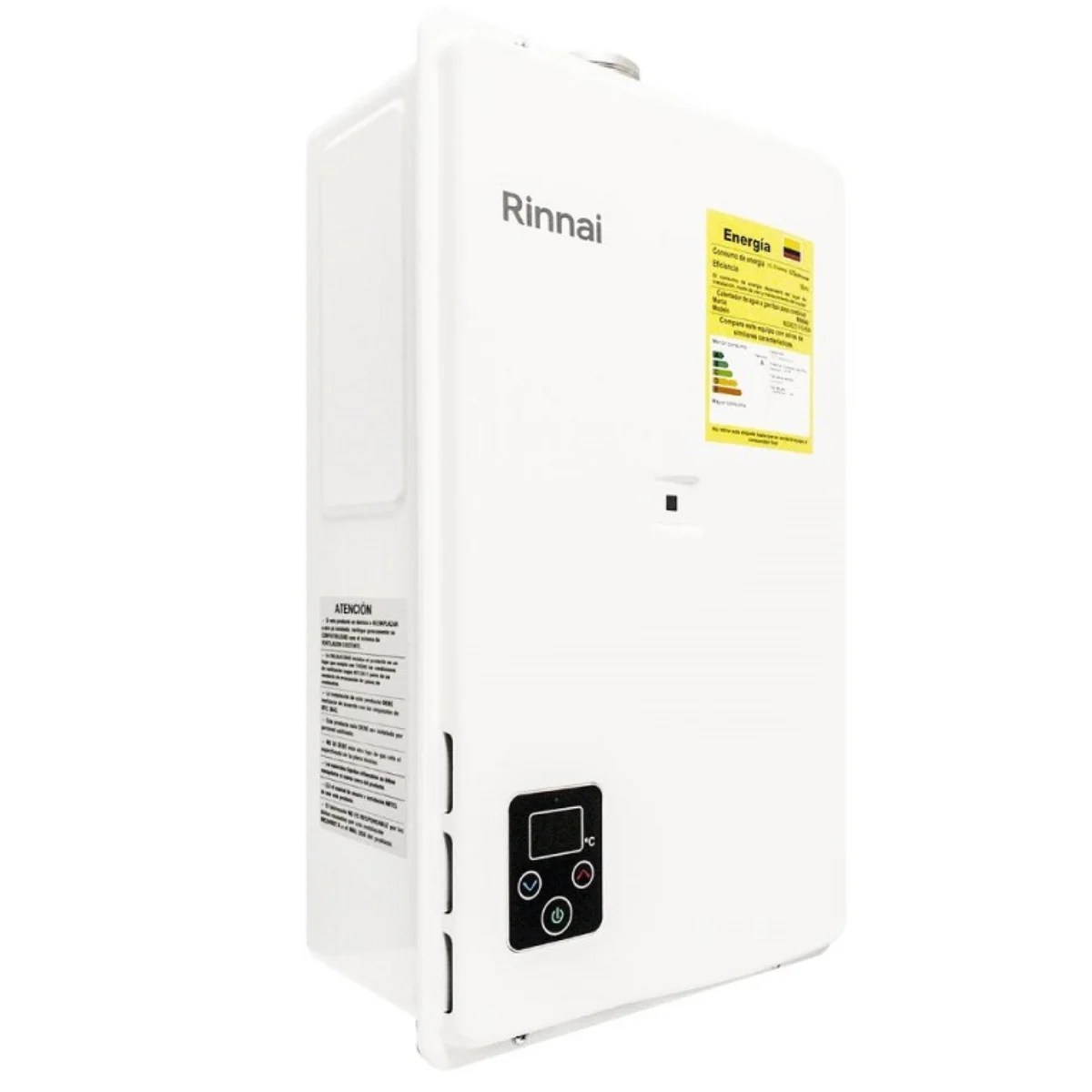 Calentador a gas Rinnai blanco