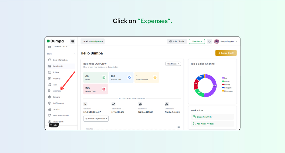 How to create an expense category