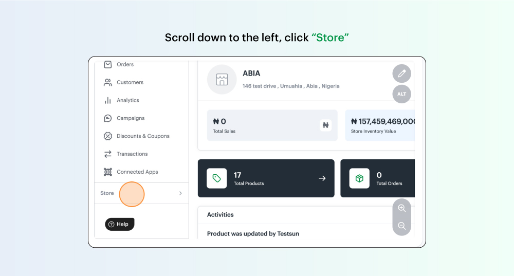 Activating a location on your Bumpa app