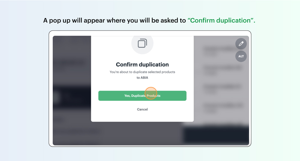 Duplicating products across locations on the Bumpa app