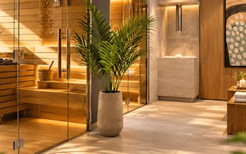 Luxe Spa Corridor with Glass Sauna(1)