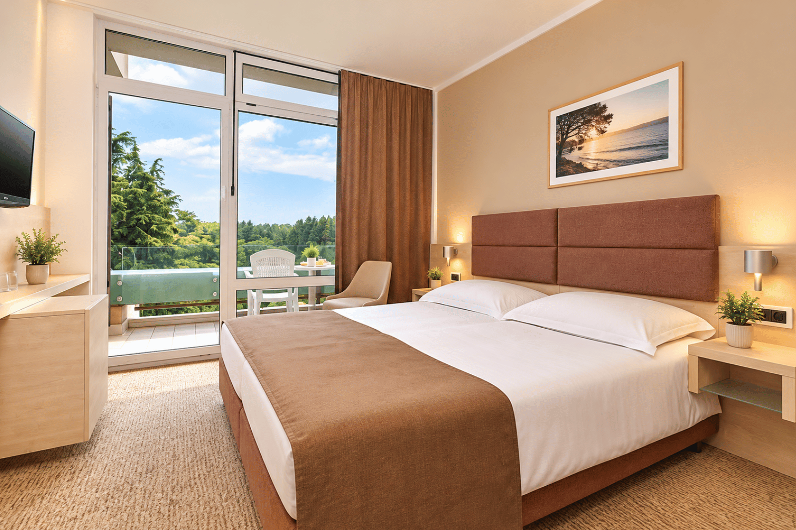 Classic room with balcony park side