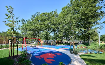 Camping Bijela Uvala Central area Town Center childrens playground 1