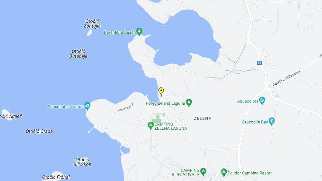 Hotel Zorna Plava Laguna - Location - Gmaps