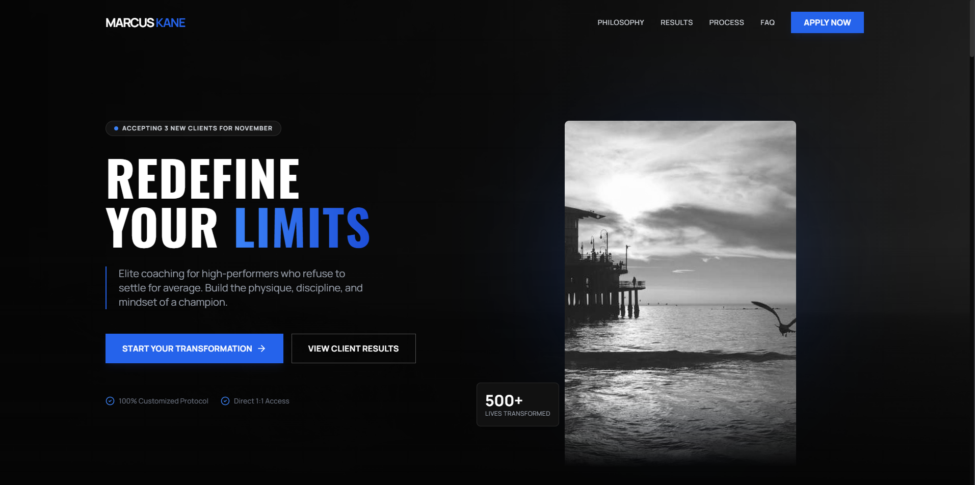 Fitness Coach Landing Page