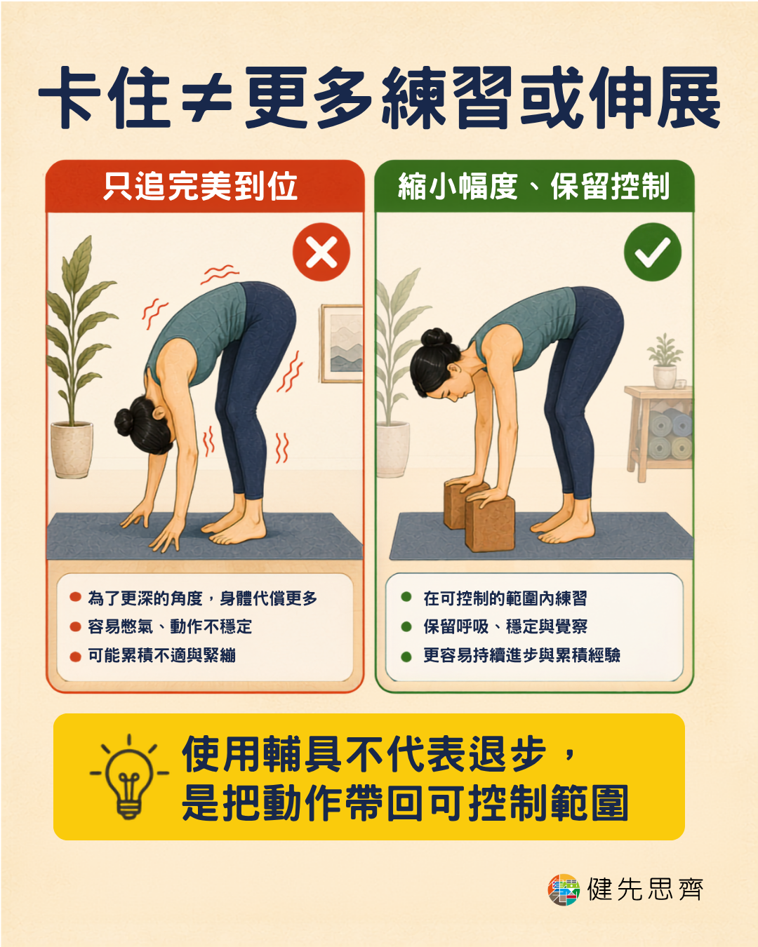 卡住不等於需要更多練習或伸展