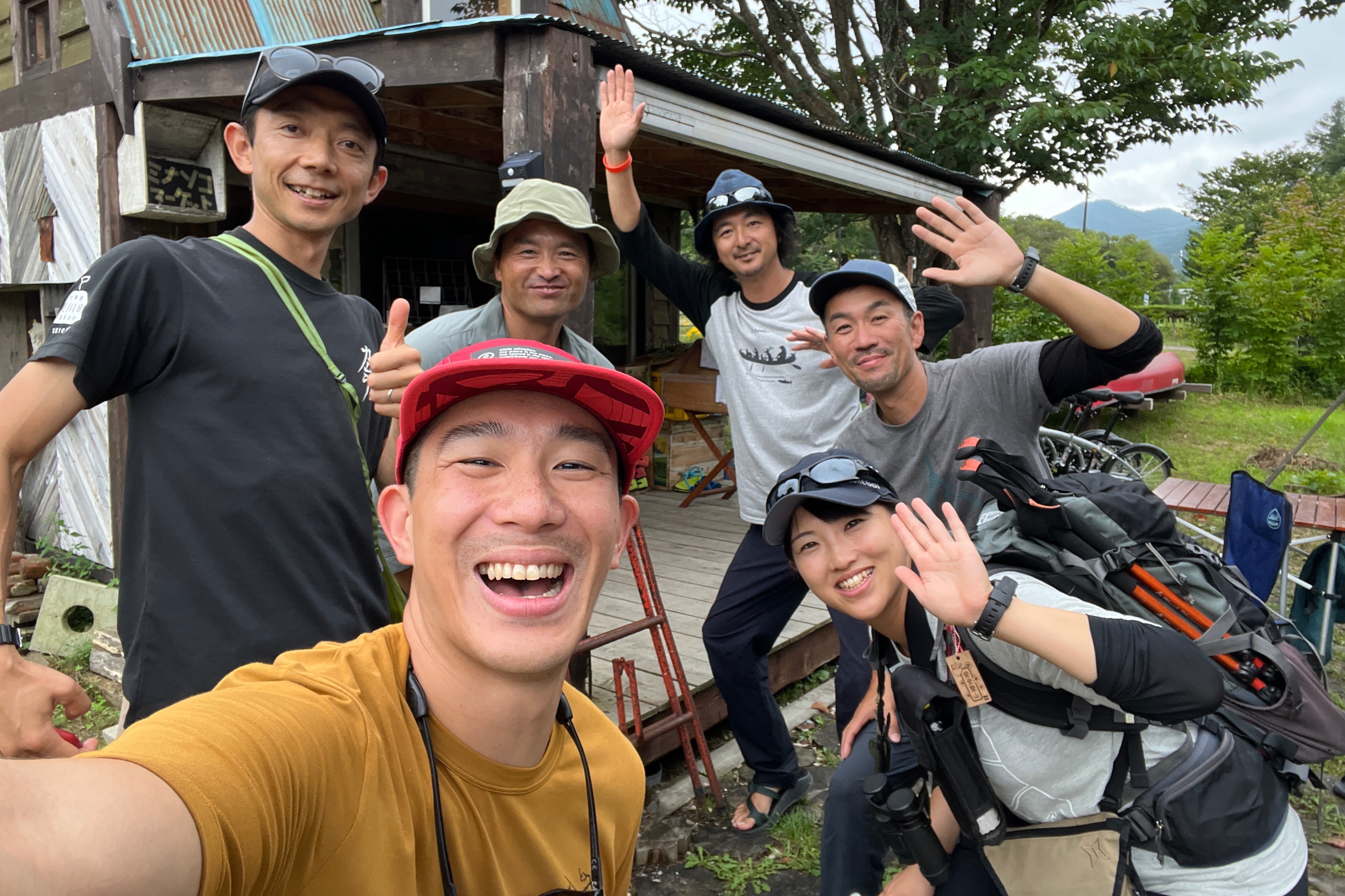 Guest with Adventure Hokkaido guides and Lake Kussharo canoeing guides.