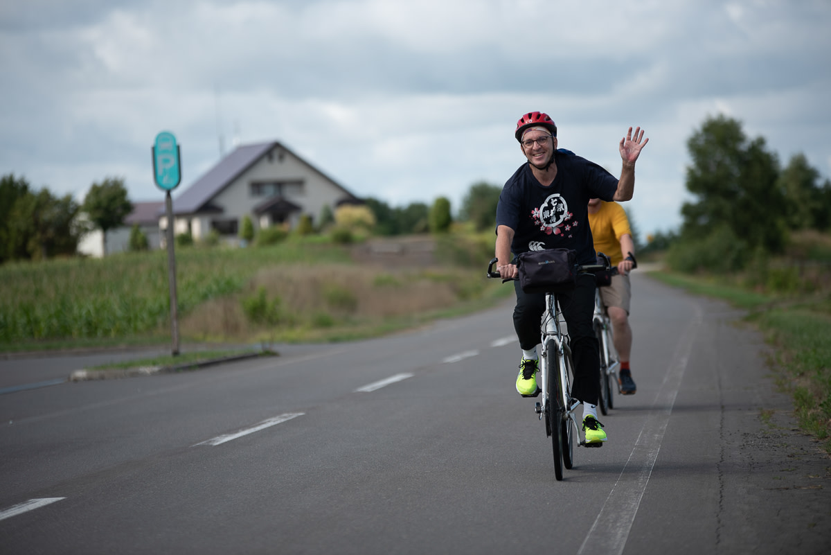 Riding through the Biei hills