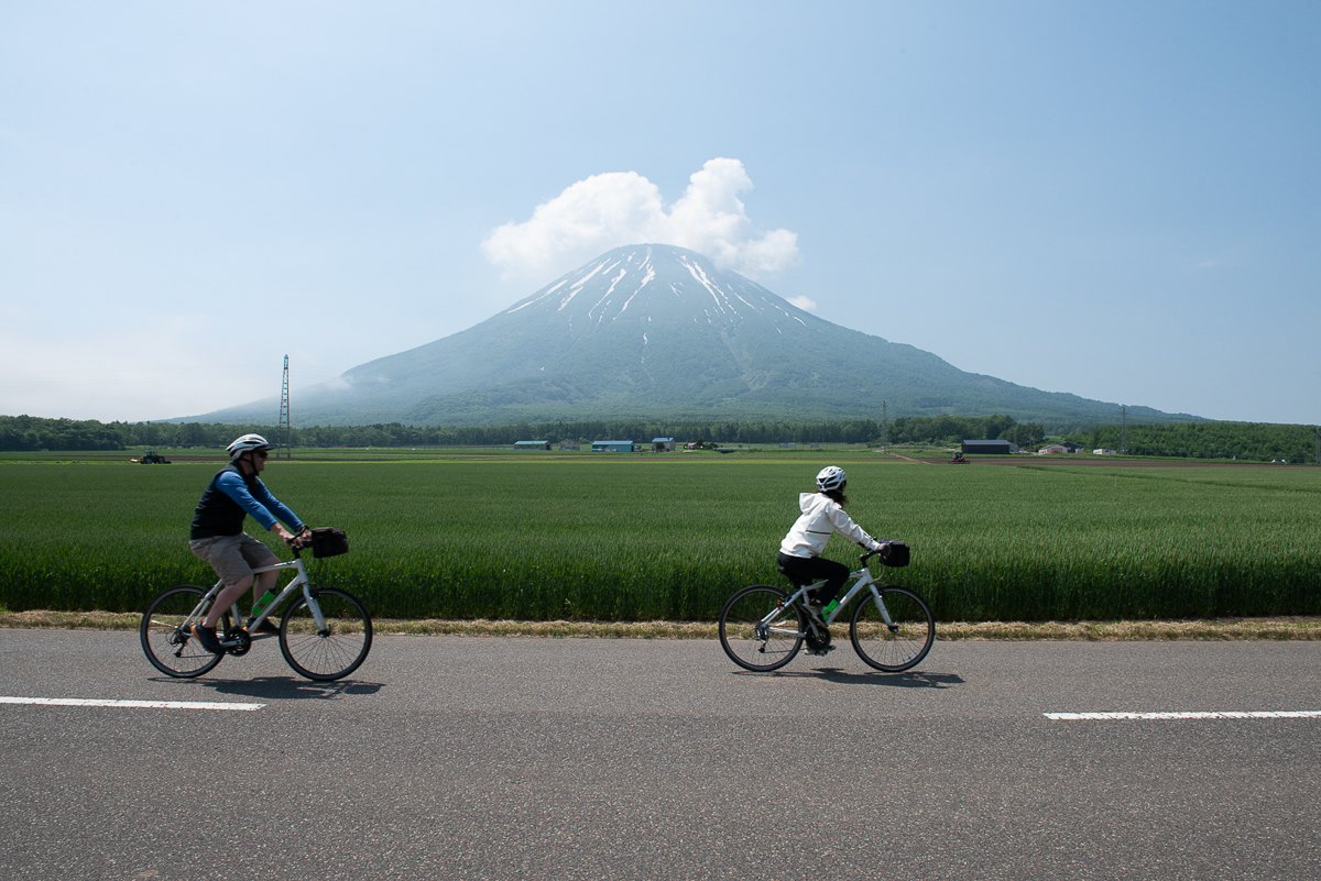 Mt. Yotei, Fuji of the north, is an ever present feature on the ride