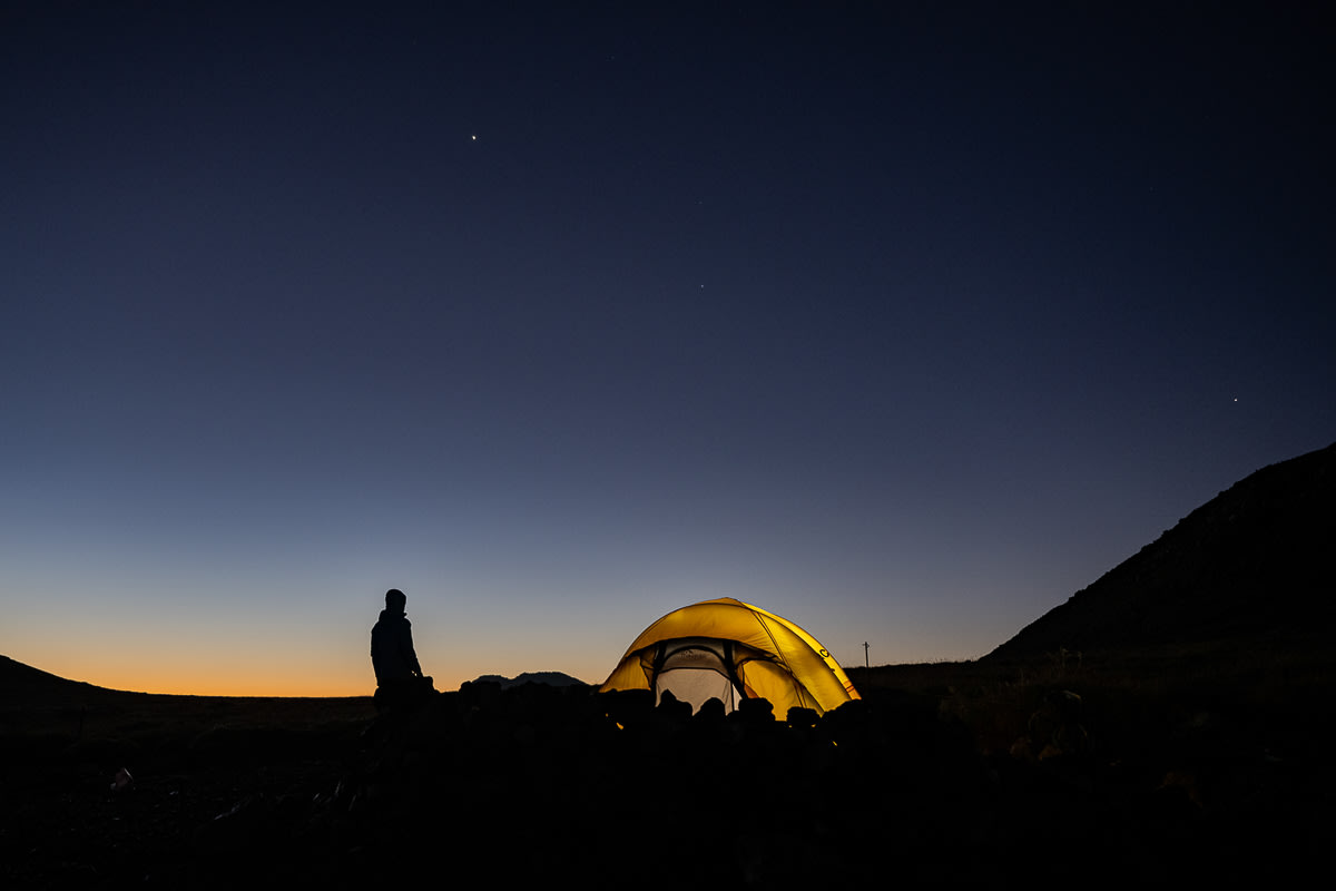 Camping in the Hokkaido mountains