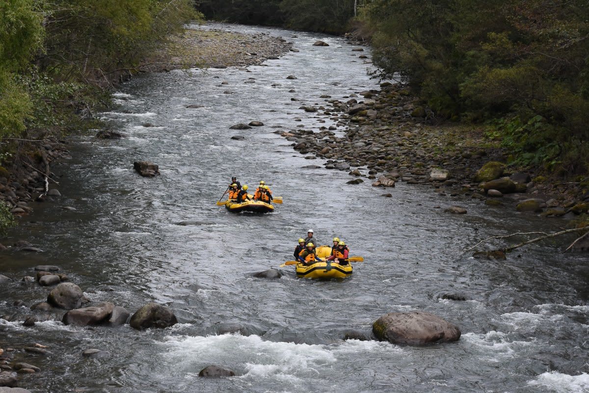 Rafting in Ishikari River