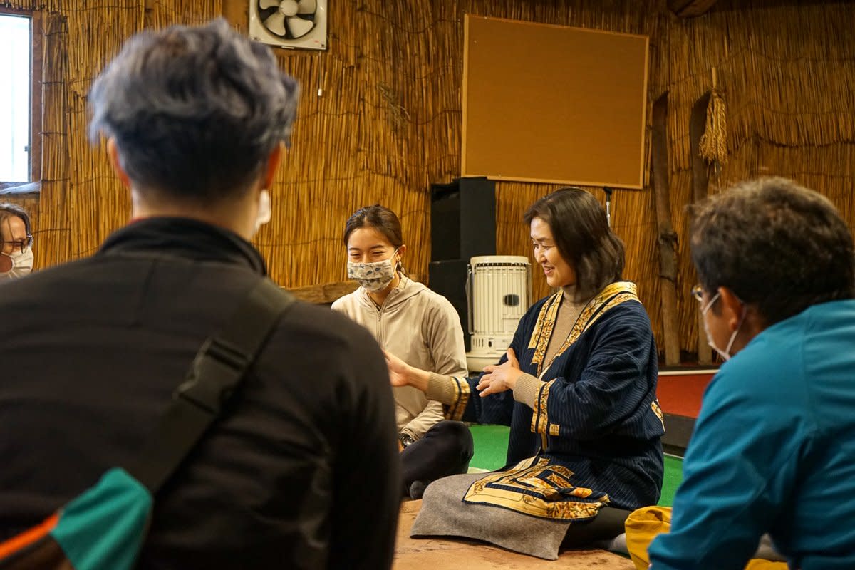 Kawamura san sharing many Ainu stories and wonderful performance of mukkur (mouth harp)