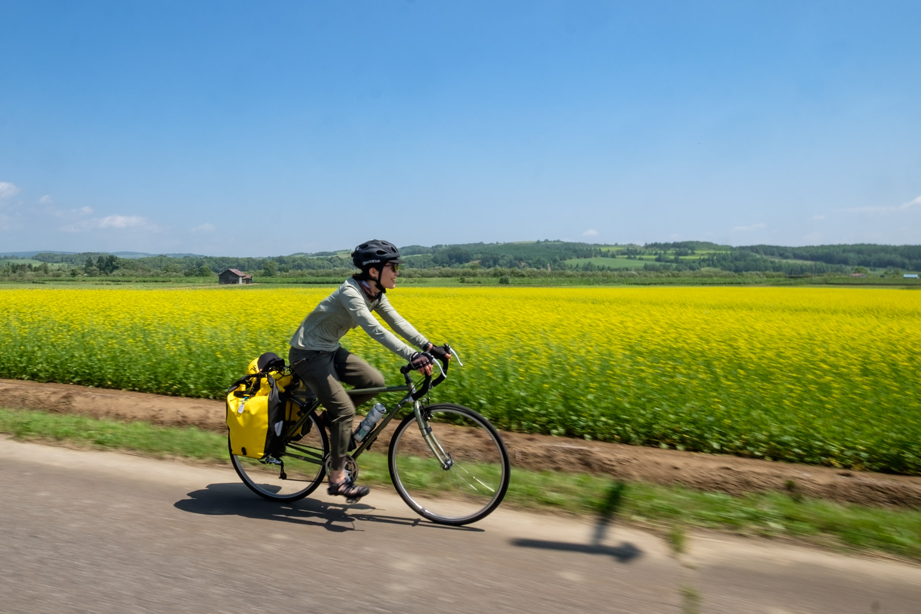 Adventure Hokkaido owner and co-founder Ayaka enjoying summer cycling.