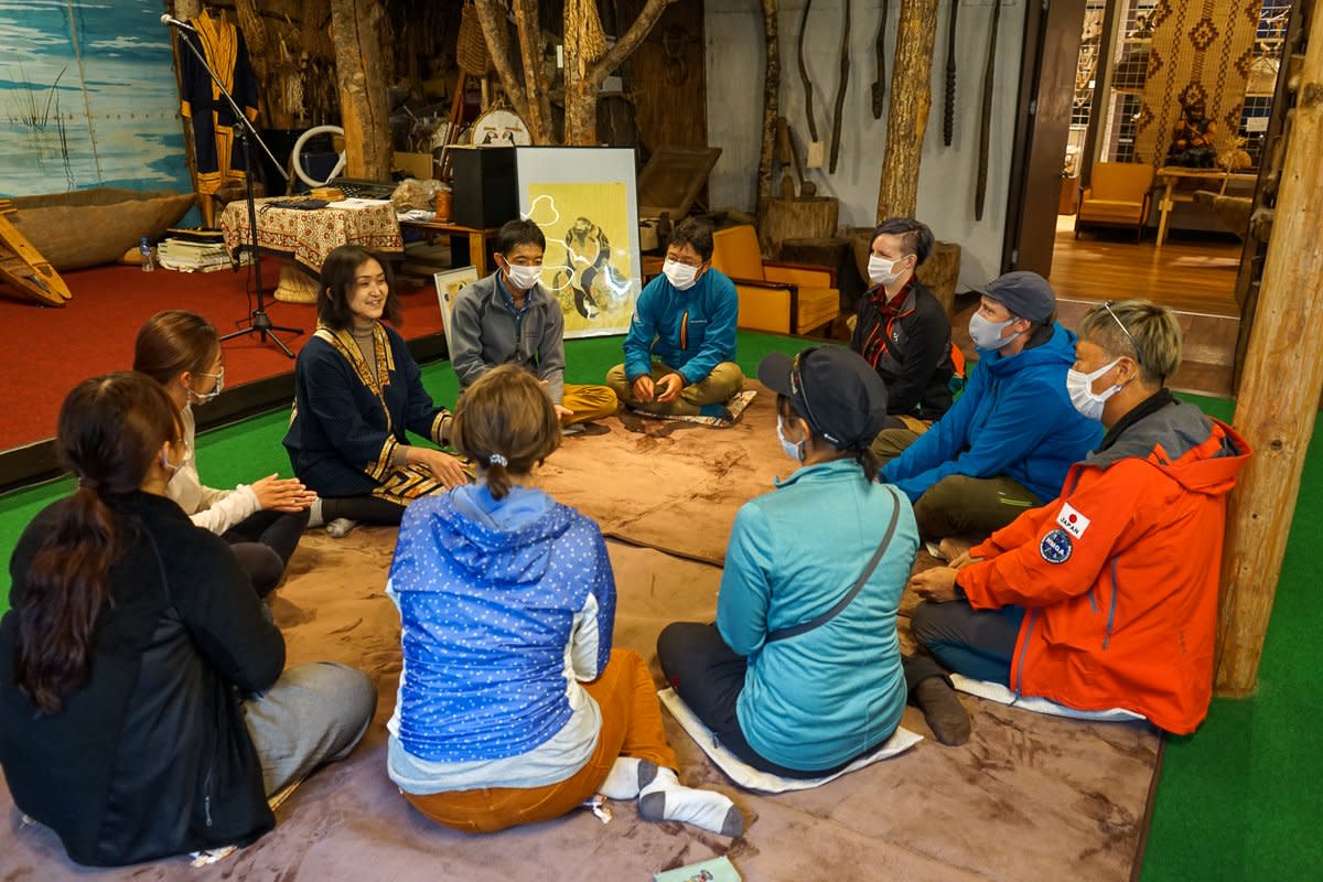 Singing an Ainu song in the rounds