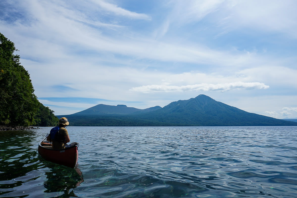 Kayaker on Lake Shikotsu in Hokkaido - Best places to visit in Hokkaido